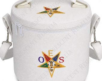 Estuche para fez de la Orden de la Estrella de Oriente, gorro coronado, caja blanca para guardar insignias.