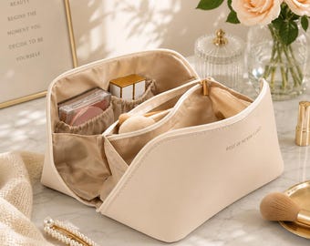 Neceser grande para mujer, neceser de viaje, organizador de cosméticos, estuche para maquillaje, regalo para mujer