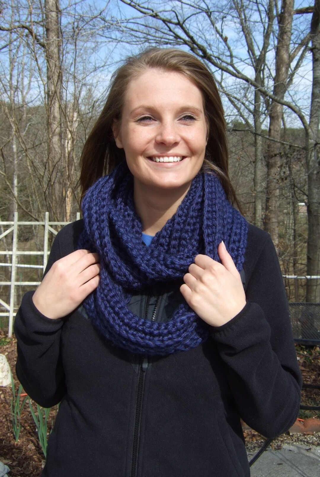 Navy blue infinity best sale scarf