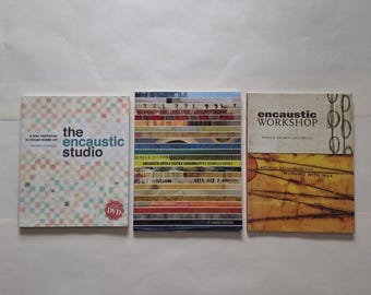 Encaustic Art Book Bundle | Wax Painting, Mixed Media & Textile Art | 3 Used Books