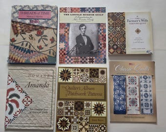 Quilting Book Bundle | Farmer's Wife Sampler, Jinny Beyer & Vintage Quilt History | 6 Used Books