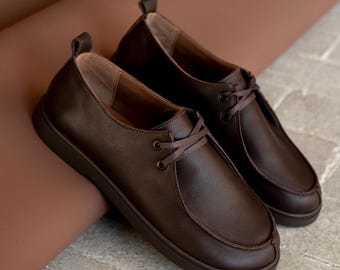 Suede Office Shoes Women, Anatomical Wide Toe Box Work Flats, Professional Leather Comfort Shoes, Handmade Smart Casual Footwear