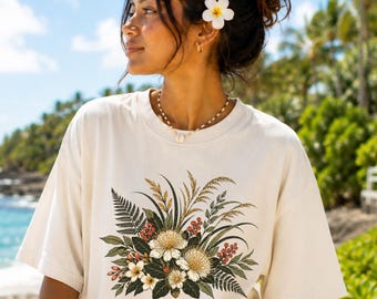 Comfort Colors® Wildflower Bouquet Shirt, Botanical Floral Tee, Cottagecore Flower Shirt, Boho Garden Graphic, Nature Lover Gift