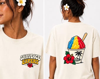 Comfort Colors® 1717 Hawaiian Shave Ice Shirt, Shaved Ice Tee, Hawaii Shirt, Tropical Shirt, Beach Vacation Tee, Summer Graphic Shirt