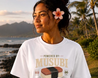 Spam Musubi Shirt, Musubi Local Fuel Tee, Hawaiian Food Shirt, 808 Graphic Tee, Hawaii Gift, Island Lifestyle Shirt