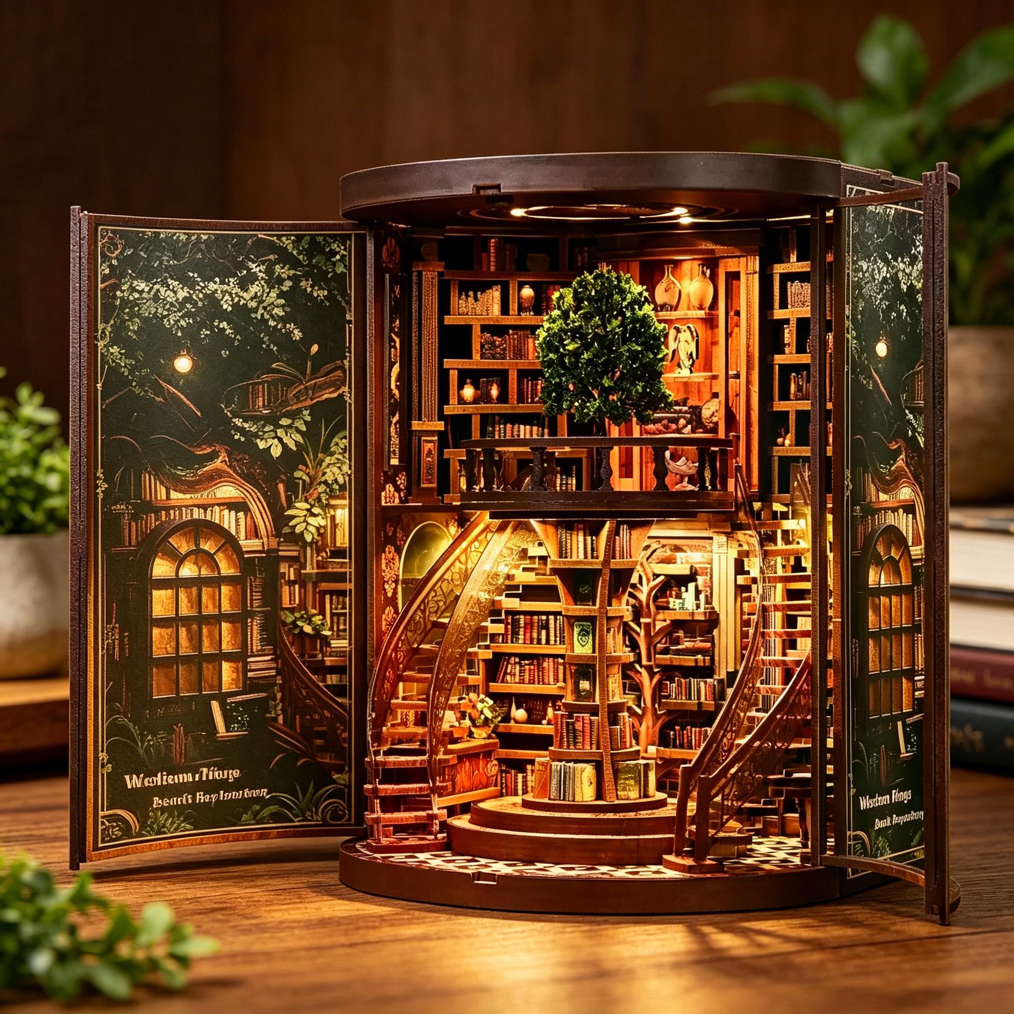 Vintage Rotating Book Shelf - Etsy