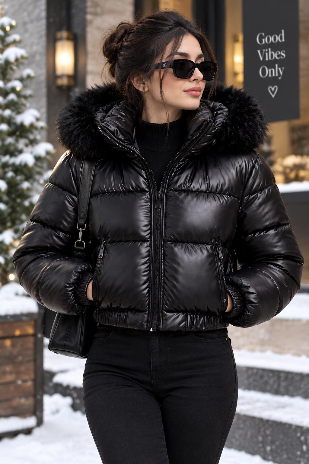 Y2k Puffer Jacket Fur - Etsy Canada