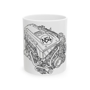 N54 Engine - Ceramic Coffee Cup / N54 Squad