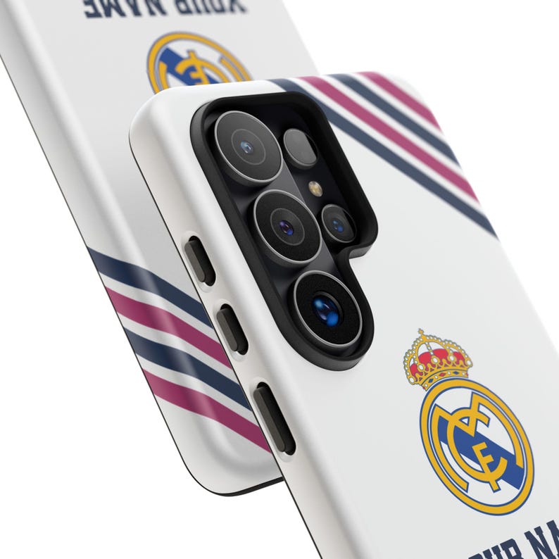 Funda personalizada para teléfono del Real Madrid - Estilo camiseta, funda personalizada para iPhone y Samsung, regalo para él, regalo deportivo imagen 6