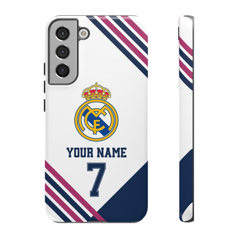 Funda personalizada para teléfono del Real Madrid - Estilo camiseta, funda personalizada para iPhone y Samsung, regalo para él, regalo deportivo imagen 16
