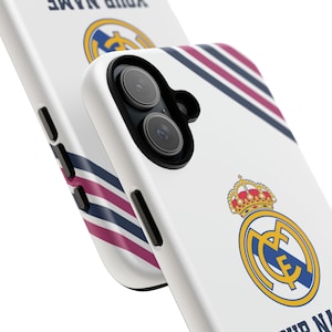 Funda personalizada para teléfono del Real Madrid - Estilo camiseta, funda personalizada para iPhone y Samsung, regalo para él, regalo deportivo imagen 10