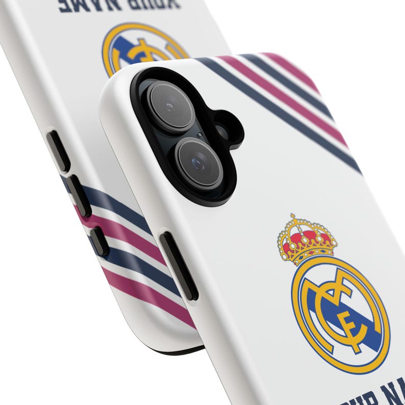Funda personalizada para teléfono del Real Madrid - Estilo camiseta, funda personalizada para iPhone y Samsung, regalo para él, regalo deportivo imagen 10