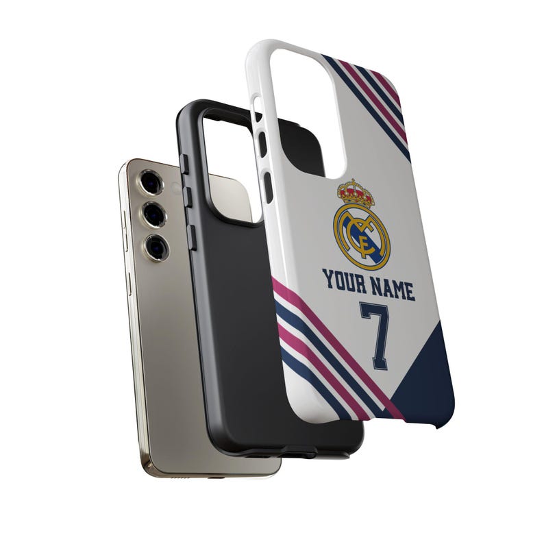 Funda personalizada para teléfono del Real Madrid - Estilo camiseta, funda personalizada para iPhone y Samsung, regalo para él, regalo deportivo imagen 20