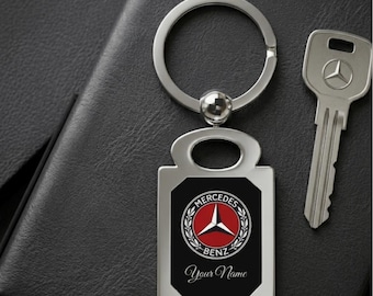 Llavero personalizado de Mercedes Benz, llavero con logo de coche personalizado, regalo de accesorios para coche para hombres, regalo para coche nuevo, regalo para conductor