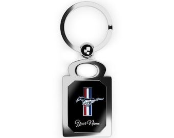 Llavero personalizado Ford Mustang, llavero a medida, regalo clásico Mustang Pony, regalo para él