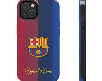 Funda personalizada para teléfono del FC Barcelona - Funda personalizada del Barcelona - Funda personalizada para teléfono - Regalo deportivo, Funda personalizada para iPhone - Funda personalizada para Samsung