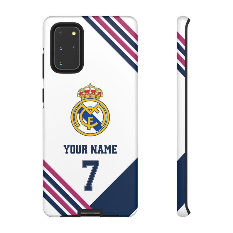 Funda personalizada para teléfono del Real Madrid - Estilo camiseta, funda personalizada para iPhone y Samsung, regalo para él, regalo deportivo imagen 14