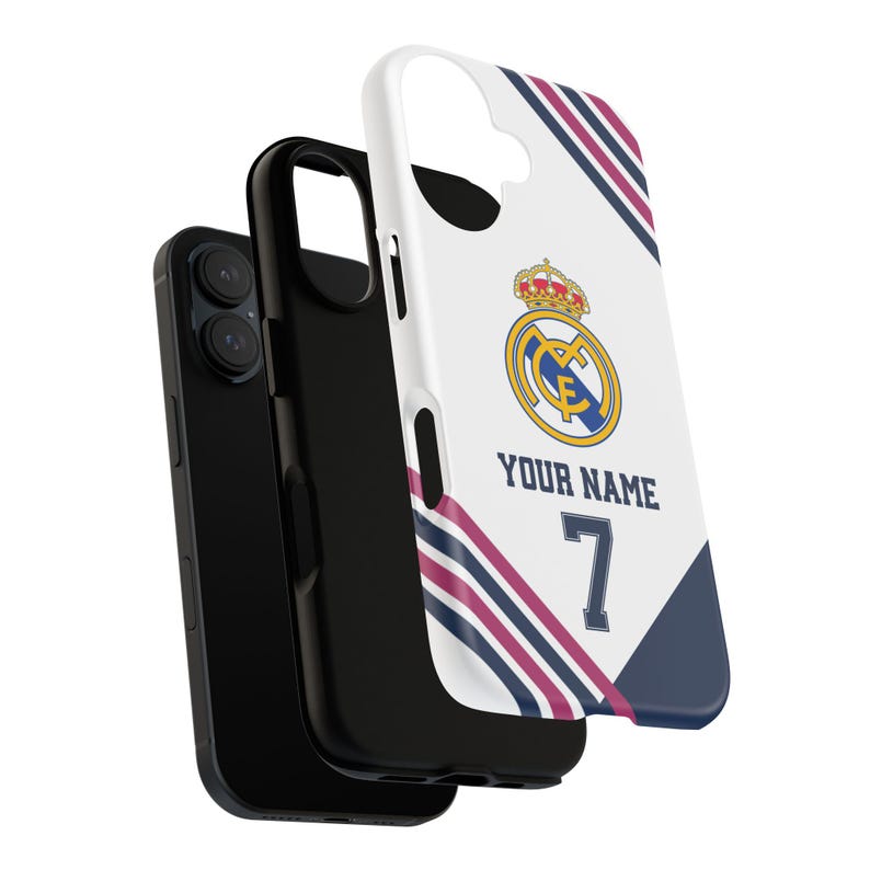 Funda personalizada para teléfono del Real Madrid - Estilo camiseta, funda personalizada para iPhone y Samsung, regalo para él, regalo deportivo imagen 8