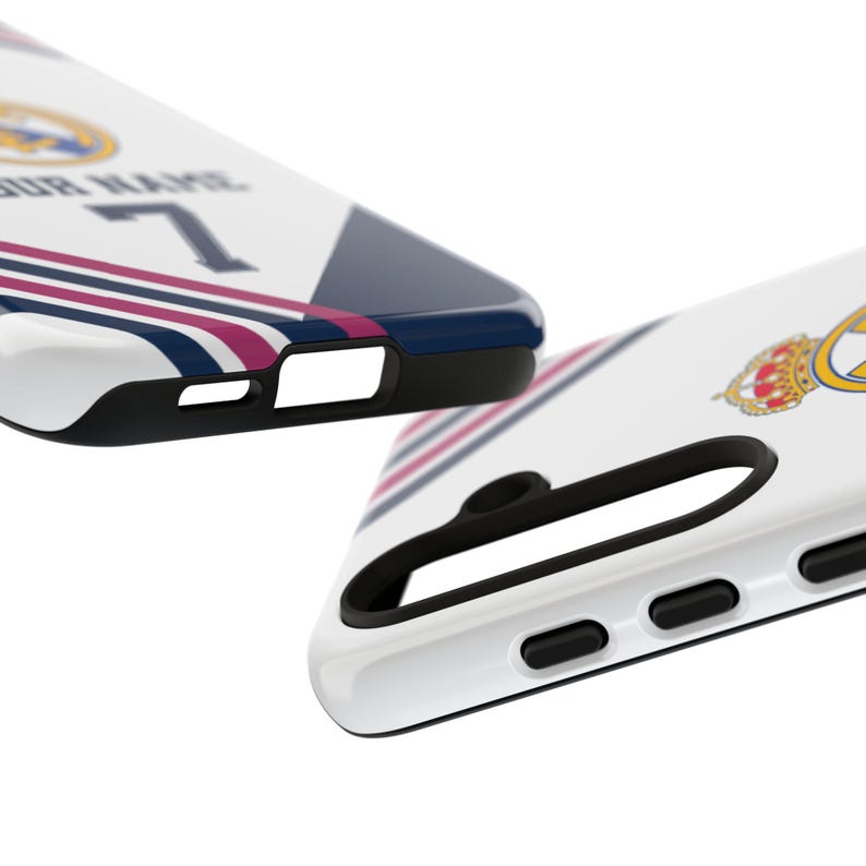 Funda personalizada para teléfono del Real Madrid - Estilo camiseta, funda personalizada para iPhone y Samsung, regalo para él, regalo deportivo imagen 12