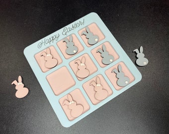Easter Tic Tac Toe SVG File for Glowforge, Laser Cut Files/ Kids ...