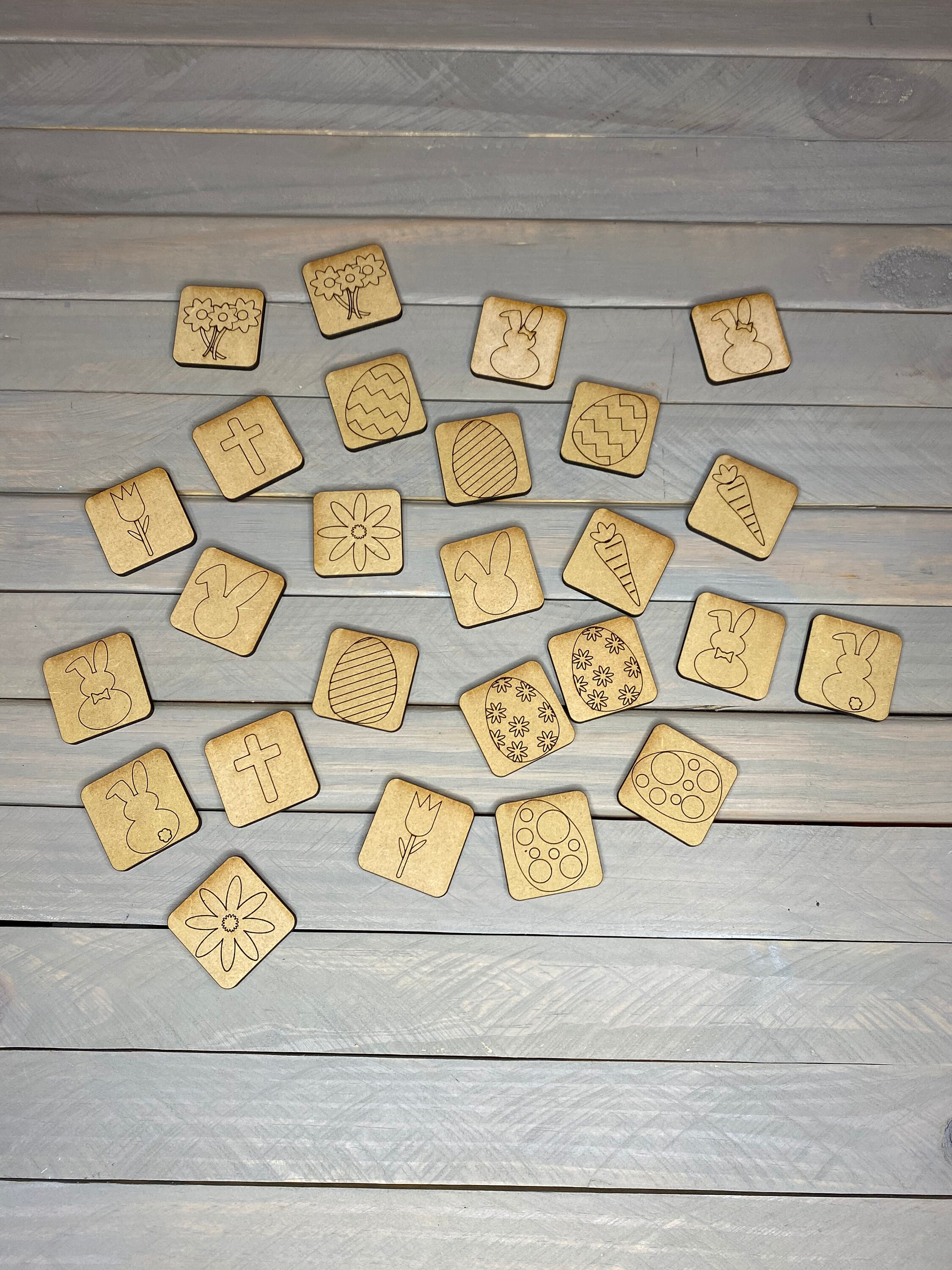 DIGITAL FILE ONLY Easter Tic Tac Toe and Memory Game Laser Cut | Etsy