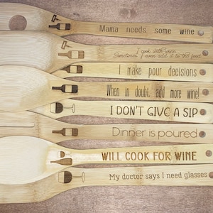 ALLEEN DIGITAAL BESTAND wijn thema houten lepel citaten snel graveren lettertypen Glowforge klaar lasergesneden bestand Svg wijn en kaas keuken decor