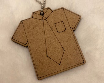 5 MDF Father’s Day laser cut blank coloring keychains
