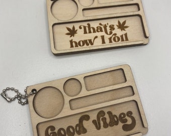 DIGITAL FILE ONLY Mini rolling tray keychain svg | laser cut digital cut file glowforge ready with bonus earrings