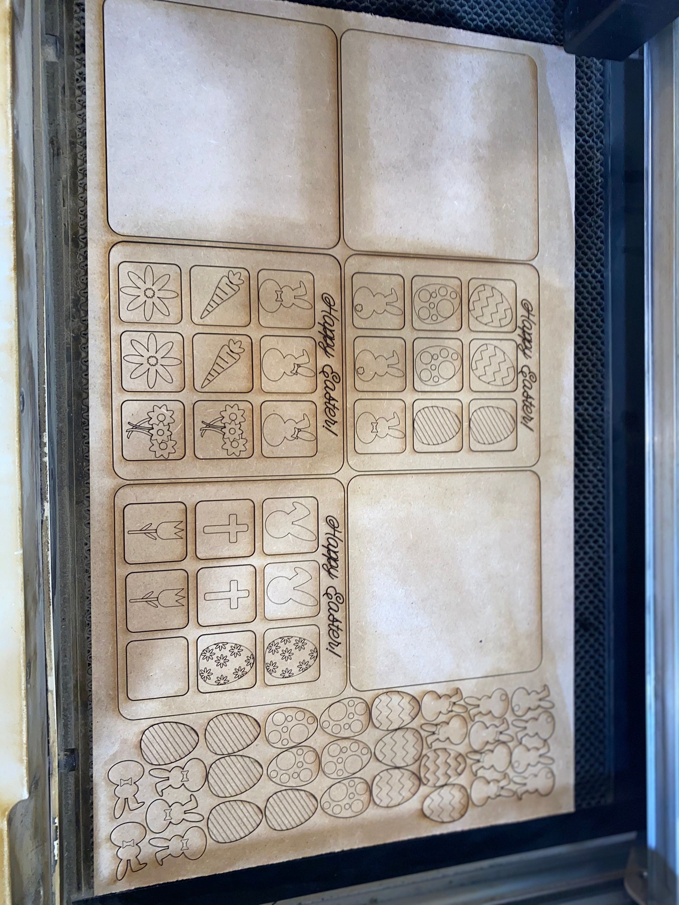 DIGITAL FILE ONLY Easter Tic Tac Toe and Memory Game Laser Cut | Etsy