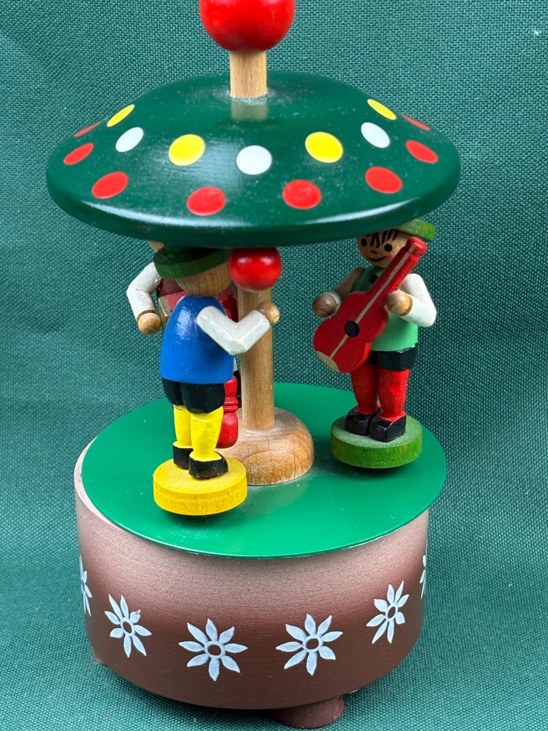 Vintage Steinhäuser Präsent German Wooden Music Box Carousel - Plays ...