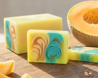 Savon Artisanal Melon | Savon Fait Main | Cadeau Bien-être | Cosmétique Artisanale Française
