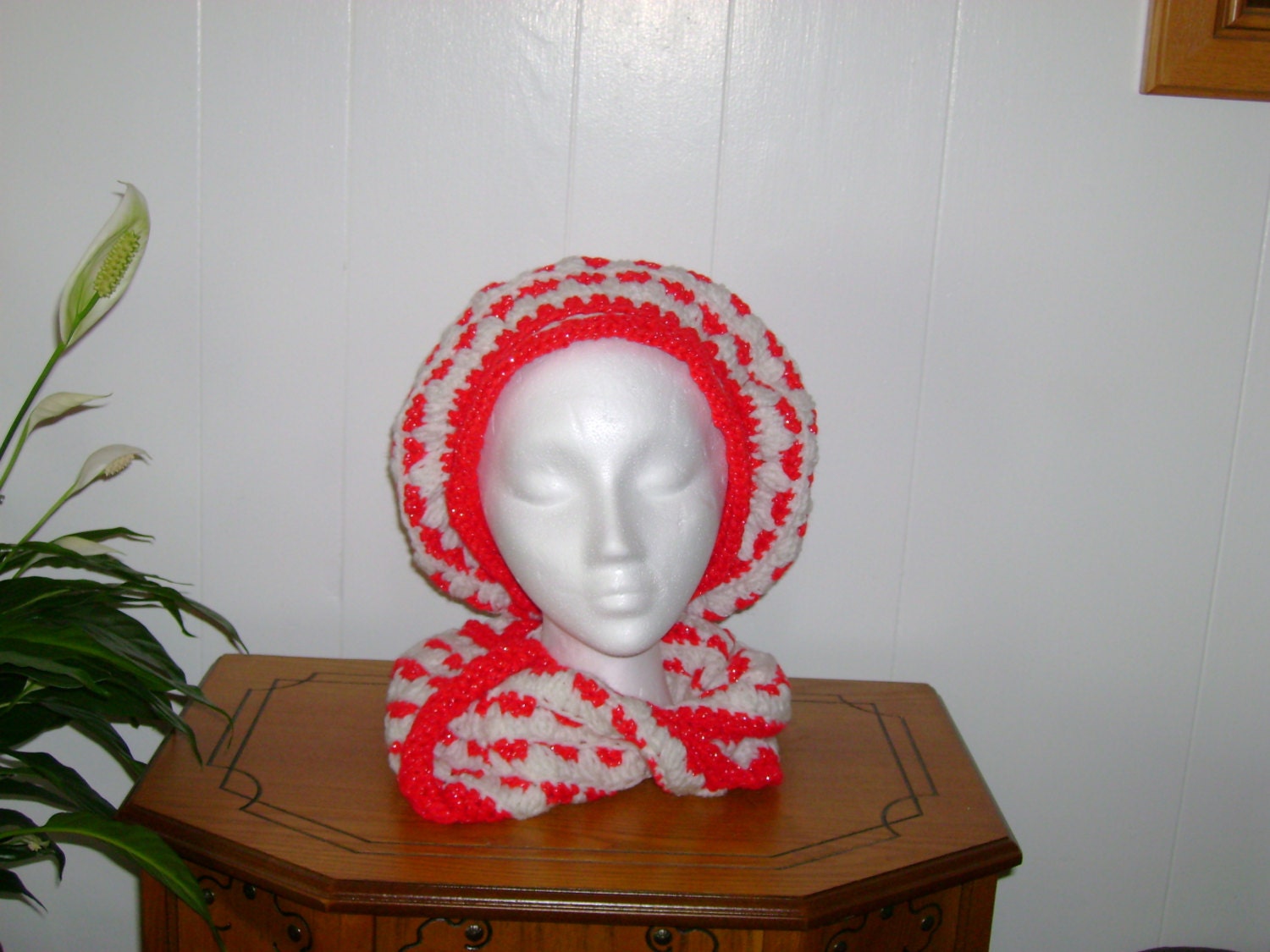 One of a kind ladies or teenagers hat and neckwarmer set. Etsy