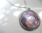 Bella and Edward, Twilight, Glass Dome Pendant with chain