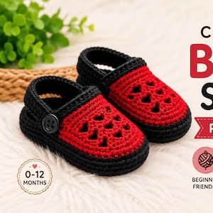 Crochet Baby Sandals Pattern PDF, Summer Booties Shoes for Newborn-12M, Beginner Friendly, Instant Download