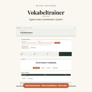 Programme d'apprentissage du vocabulaire | Système de flashcards avec 5 compartiments pour vos listes personnalisées | Fonctionne hors ligne dans votre navigateur | Téléchargement instantané