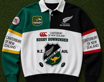 Vintage Rugby Sweatshirt Retro Rugby Pullover Color Block Long Sleeve Sportswear Oversized Unisex Streetwear