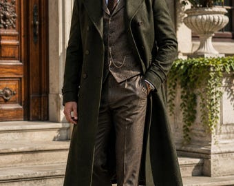 Mens Victorian Frock Coat, Regency Tailcoat, Gothic Gentleman Overcoat
