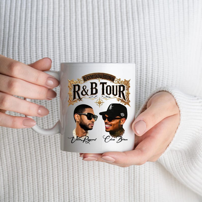 Chris Brown Usher Raymond R&B Tour PNG File, Hip Hop Singer T-Shirt Design, ,Chris Brown and Usher R B Tour 2026 PNG , Usher and Chris Brown image 5