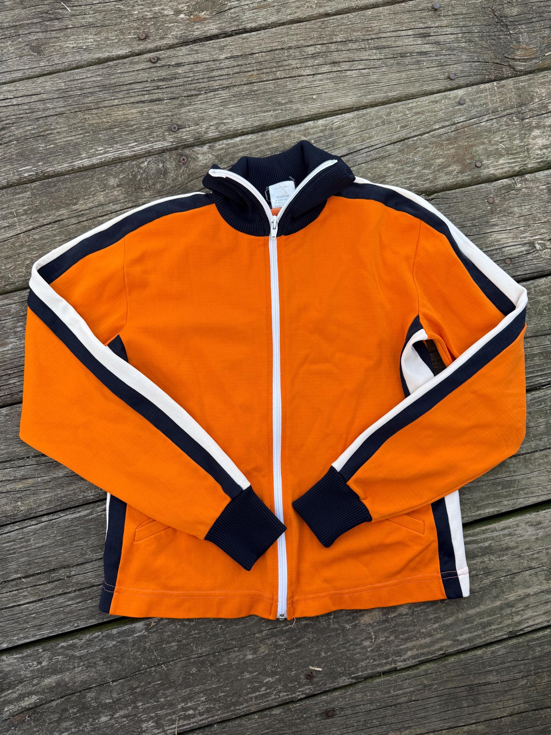 トップス 70s  trackjacket orange 70s Track Jacket - Etsy