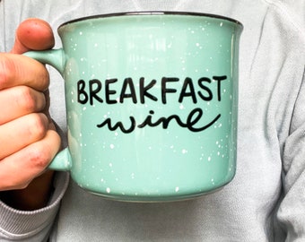 Breakfast wine mug, Custom coffee mug, personalized coffee mug, customized mug, design