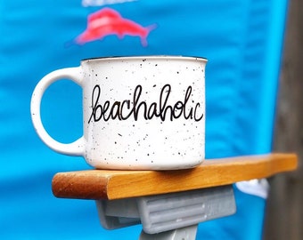 Beachaholic Mug, All I Need Is Sunshine and Saltwater Mug, I'd Rather Be at the Beach mug, Custom coffee mug, personalized coffee mug,