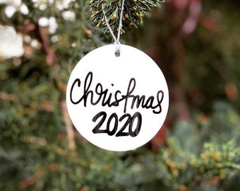 Christmas 2020 Ornament, custom Christmas ornament, personalized ceramic ornament, ornament for christmas tree, holiday gift, custom gift