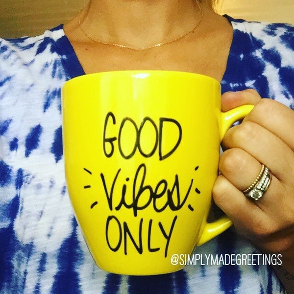 Good vibes only mug, mug for gift, good vibes mug, inspirational mug