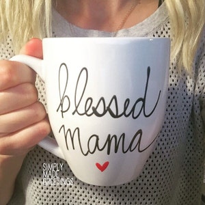 Womens Mama Wife Blessed Life Mom Gifts Mother's' Enamel Mug