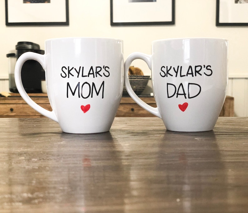 Mom and Dad Mugs New Parents Mugs His and Her Mug Set Mug Etsy