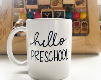 Hello grade mug, back to school mug, mug for school, new grade level mug,  mug for kids, ceramic mug,