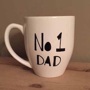 Number one dad mug, best dad ever mug, mug for dad, unique dad gift, father's day gift , pregnancy announcement mug, world's best dad image 1