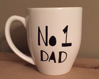 Number one dad mug, best dad ever mug, mug for dad, unique dad gift, father's day gift , pregnancy announcement mug, world's best dad