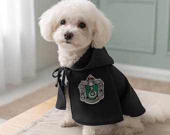 Magic Pet Cloak | Dog Costume | Green Fantasy Cape | Cat Robe