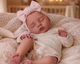 Realistyczna, miękka lalka-niemowlę Reborn, 18 cali, kolekcjonerska, ręcznie robiona, prezent na Boże Narodzenie dla noworodka